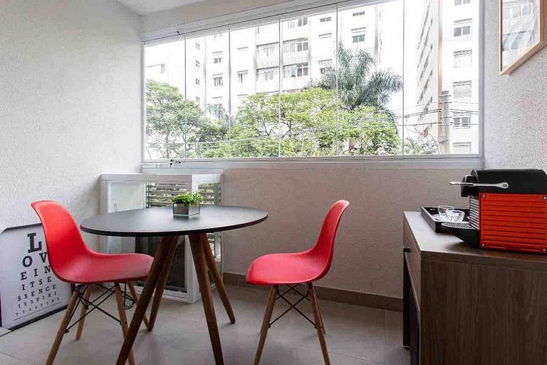 BHaus Vila Madalena Eside | Studio Premium com Varanda | es1