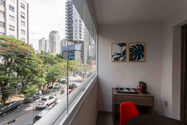 BHaus Vila Madalena Eside | Studio Premium com Varanda | es1
