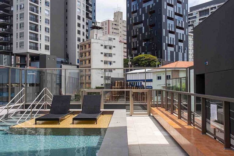 BHaus Vila Madalena Eside | Studio Premium com Varanda | es1