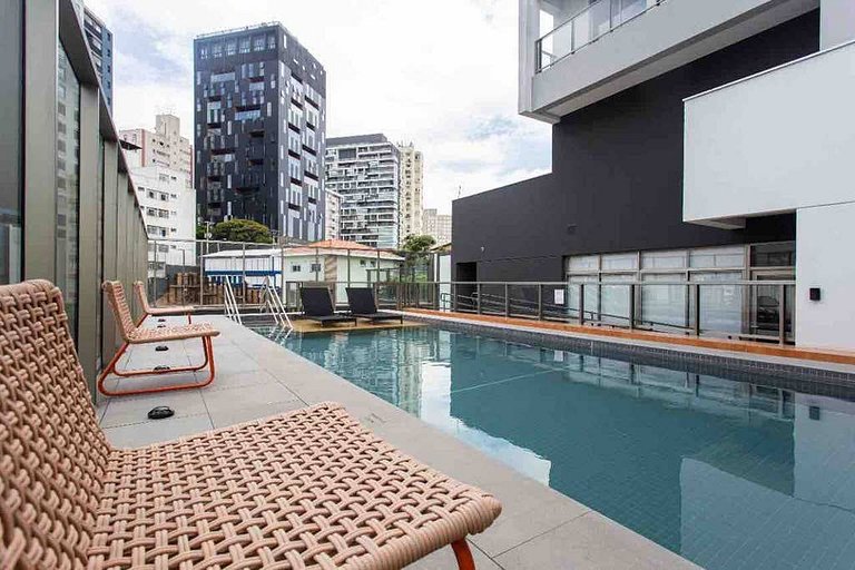 BHaus Vila Madalena Eside | Studio Premium com Varanda | es1