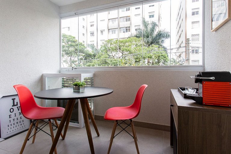 BHaus Vila Madalena Eside | Studio Premium com Varanda | es1