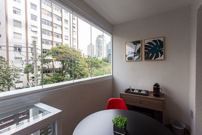 BHaus Vila Madalena Eside | Studio Premium com Varanda | es1