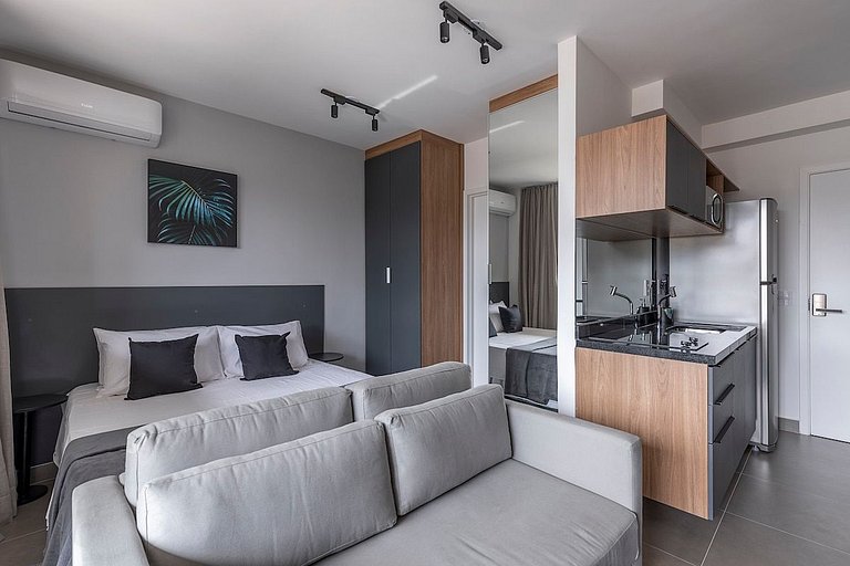 BHaus Jardins VN Melo Alves - Studio Premium com Varanda e V