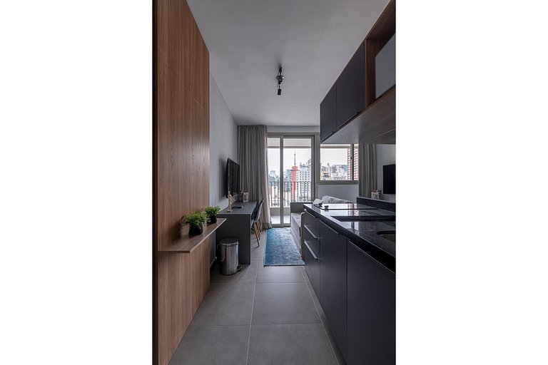 BHaus Jardins VN Melo Alves - Studio Premium com Varanda e V