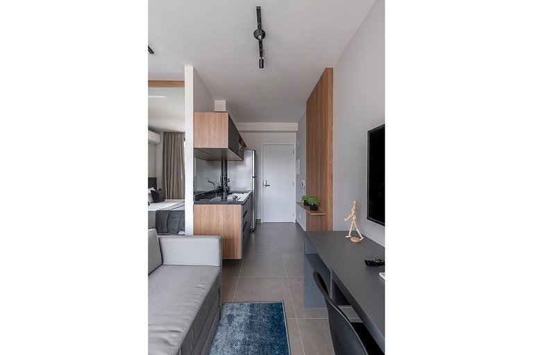 BHaus Jardins VN Melo Alves - Studio Premium com Varanda e V