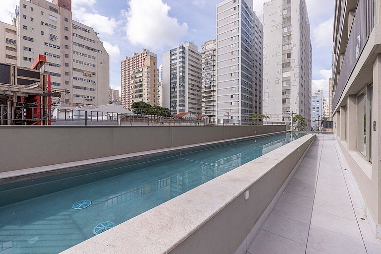BHaus Jardins VN Melo Alves - Studio Premium com Varanda e V