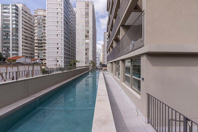 BHaus Jardins VN Melo Alves - Studio Premium com Varanda e V