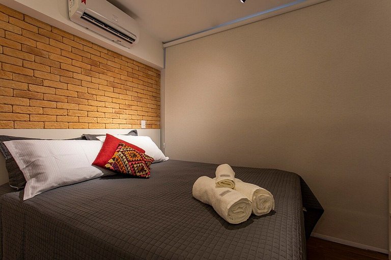 BHaus Vila Madalena HUB | Studio Deluxe com Varanda | Metrô