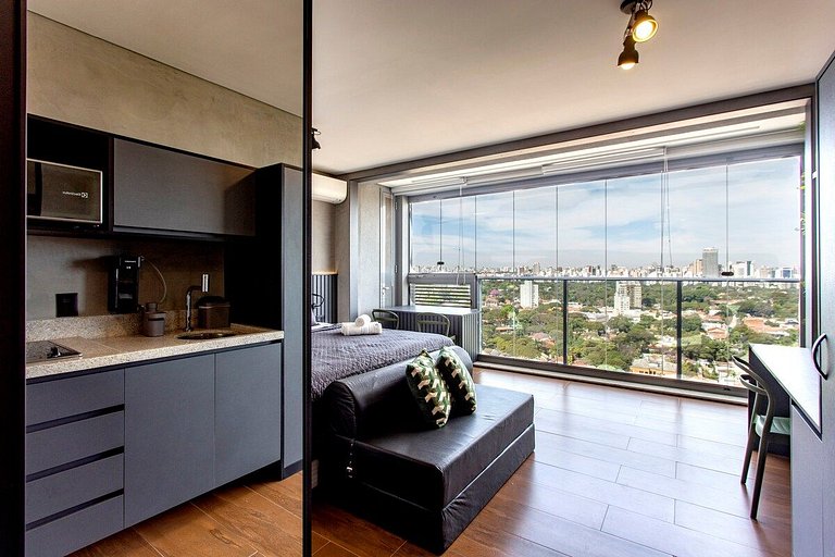 BHaus Pinheiros Helbor Wide | Studio Deluxe com Vista Incrív