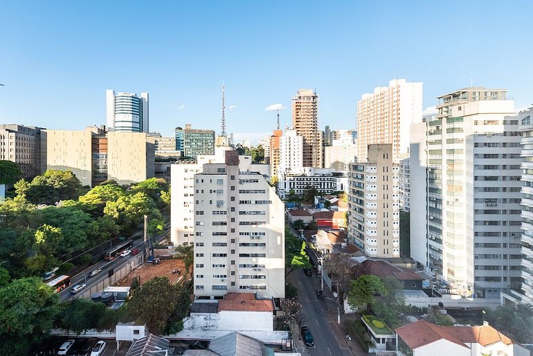 BHaus Jardins VN Melo Alves | Studio Deluxe com Vista Incrív