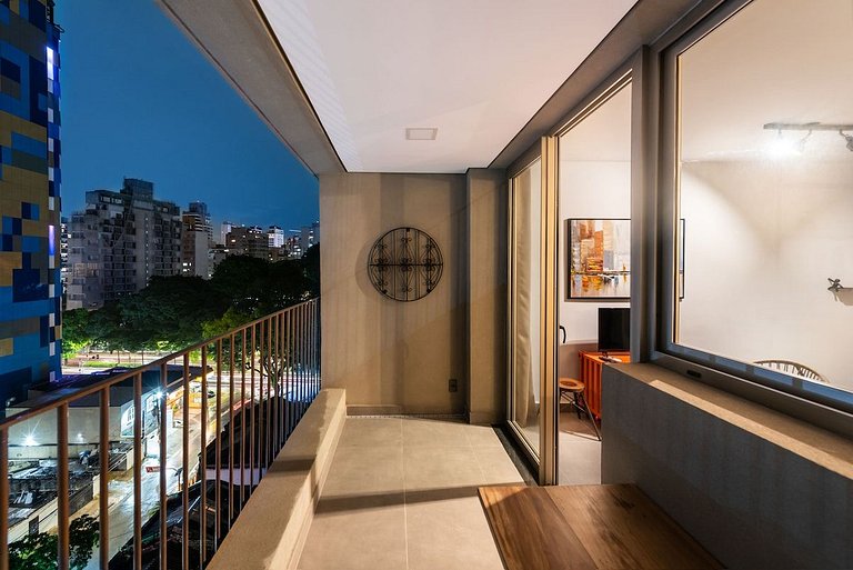 BHaus Jardins VN Melo Alves | Studio com Varanda | 9o andar