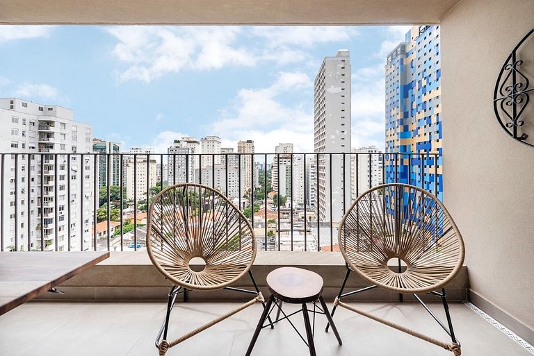 BHaus Jardins VN Melo Alves | Studio com Varanda | 9o andar