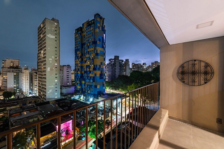 BHaus Jardins VN Melo Alves | Studio com Varanda | 9o andar