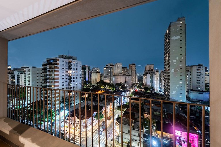 BHaus Jardins VN Melo Alves | Studio com Varanda | 9o andar
