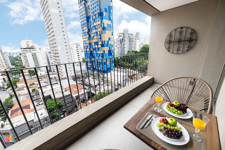 BHaus Jardins VN Melo Alves | Studio com Varanda | 9o andar
