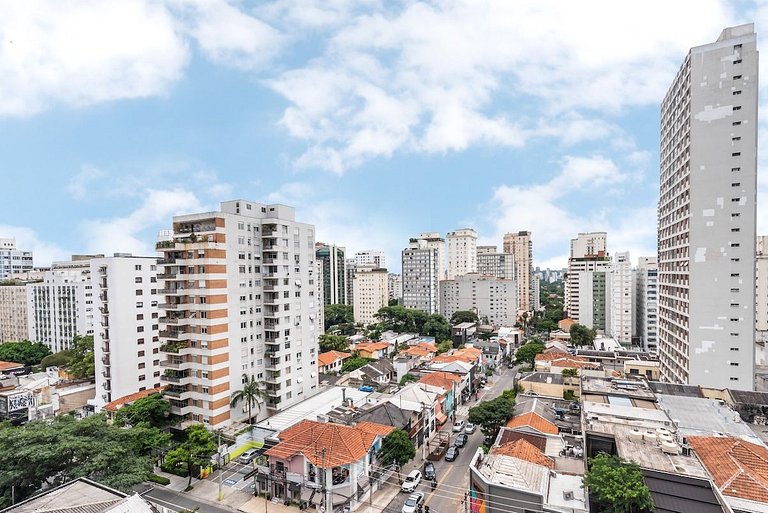 BHaus Jardins VN Melo Alves | Studio com Varanda | 9o andar