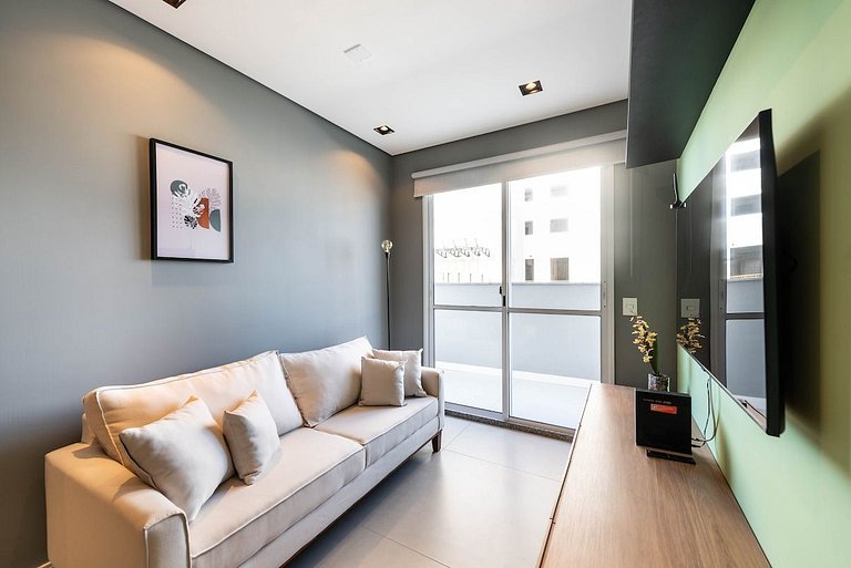 BHaus Family Brás | Grand Apartment com Varanda | Academia |