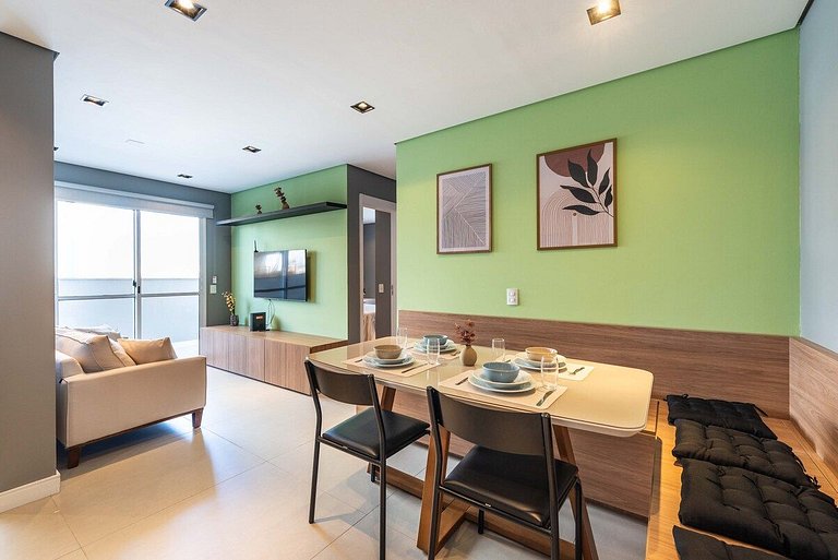 BHaus Family Brás | Grand Apartment com Varanda | Academia |