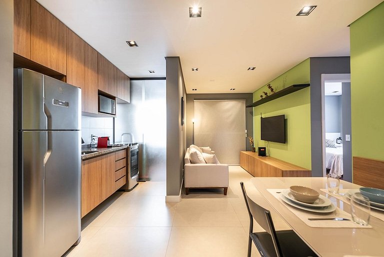 BHaus Family Brás | Grand Apartment com Varanda | Academia |