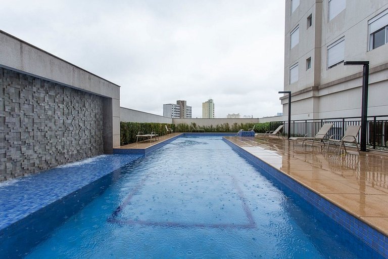 BHaus Family Brás | Grand Apartment com Varanda | Academia |