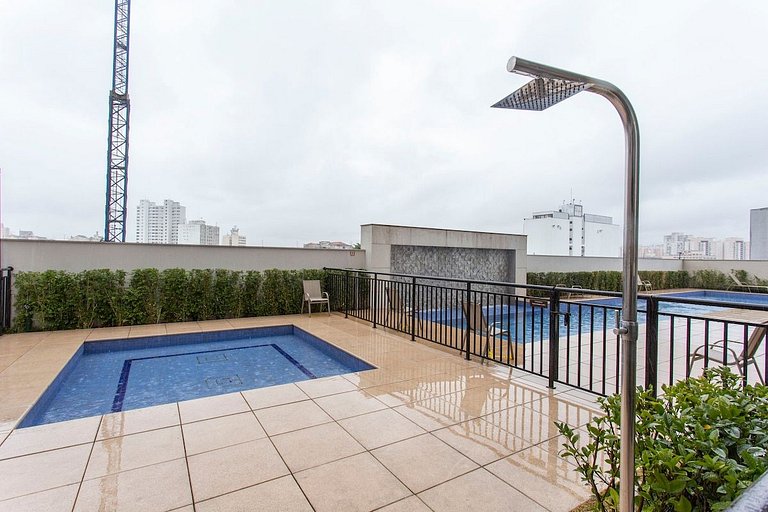 BHaus Family Brás | Grand Apartment com Varanda | Academia |