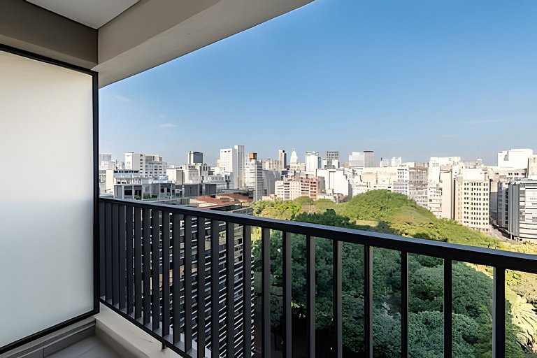 BHaus Setin Nova Republica - Studio 30m2 com Varanda - Cama