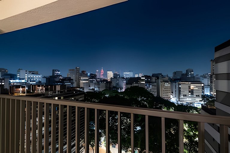 BHaus Setin Nova Republica - Studio 30m2 com Varanda - Cama