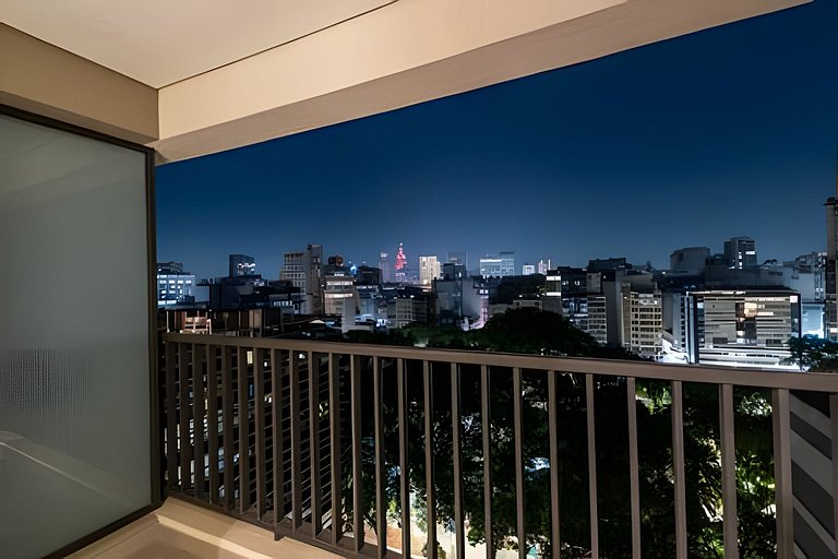 BHaus Setin Nova Republica - Studio 30m2 com Varanda - Cama