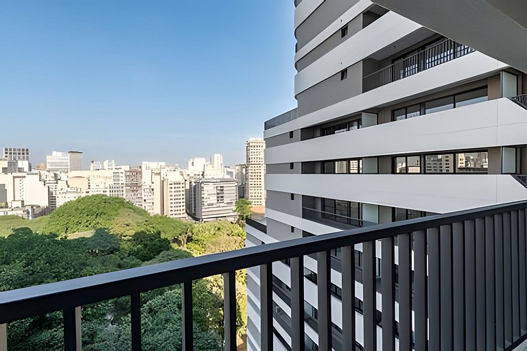 BHaus Setin Nova Republica - Studio 30m2 com Varanda - Cama