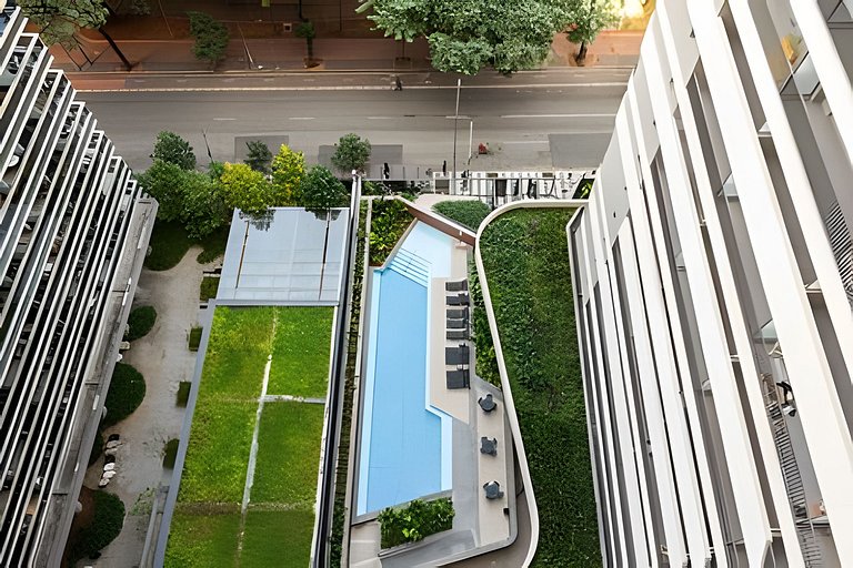 BHaus Setin Nova Republica - Studio 30m2 com Varanda - Cama