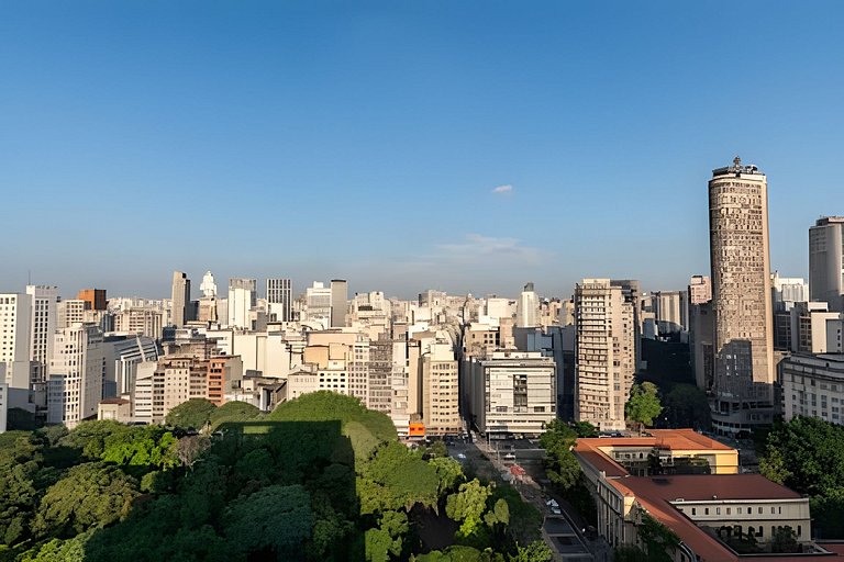BHaus Setin Nova Republica - Studio 30m2 com Varanda - Cama