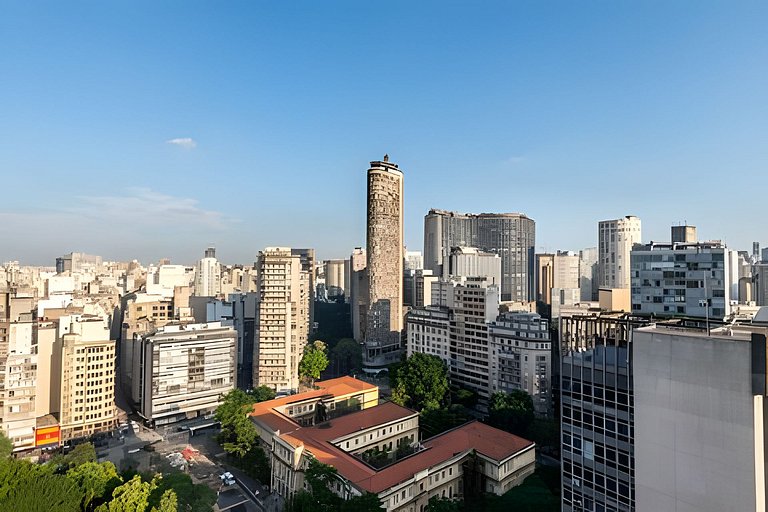 BHaus Setin Nova Republica - Studio 30m2 com Varanda - Cama