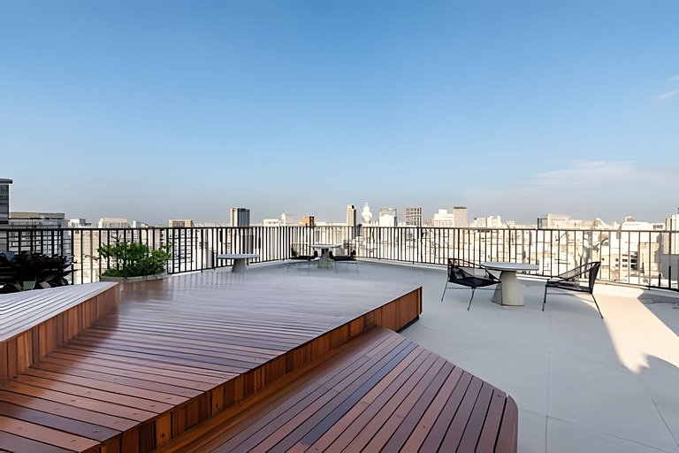 BHaus Setin Nova Republica - Studio 30m2 com Varanda - Cama
