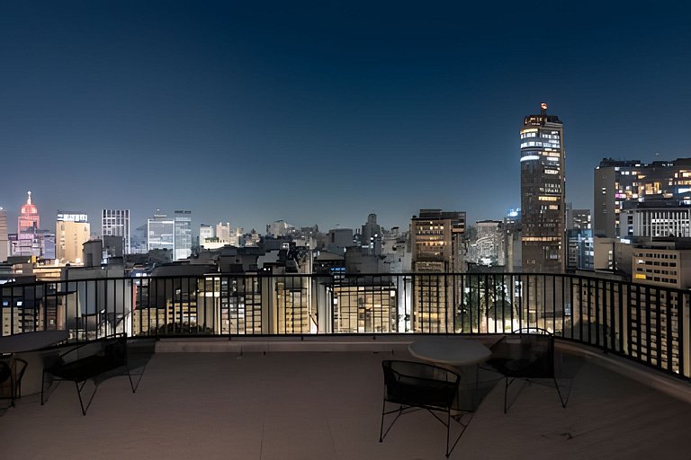 BHaus Setin Nova Republica - Studio 30m2 com Varanda - Cama