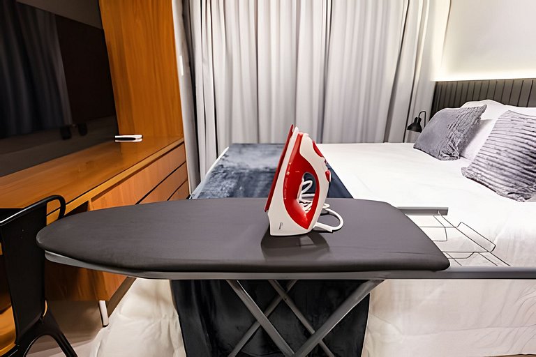 BHaus Setin Nova Republica - Studio 30m2 com Varanda - Cama