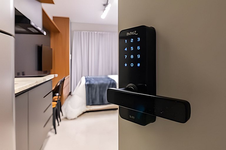 BHaus Setin Nova Republica - Studio 30m2 com Varanda - Cama