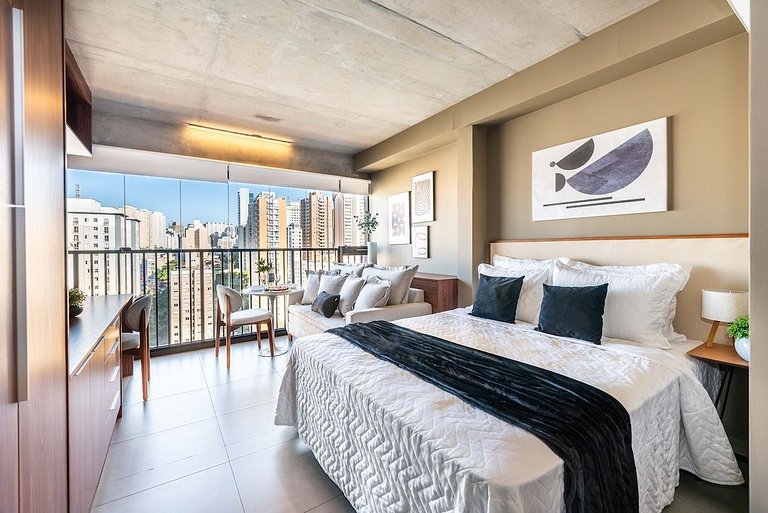 BHaus Bela Vista VN Ueno - Vista Incrível 14o andar - Academ
