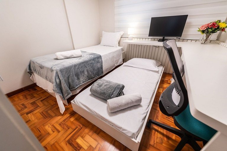 BHaus Family Paraíso - Grand Apartment 2 quartos - Próximo a