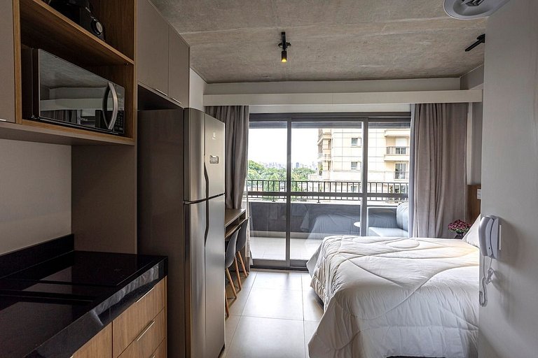 BHaus Jardins On Augusta - Studio Premium com Varanda - Pisc