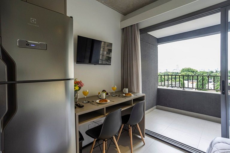 BHaus Jardins On Augusta - Studio Premium com Varanda - Pisc