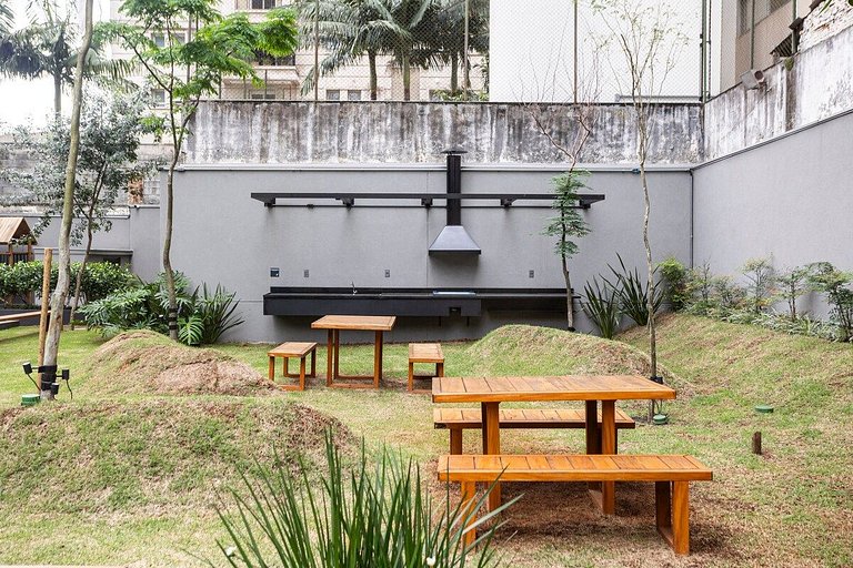 BHaus Jardins On Augusta - Studio Premium com Varanda - Pisc