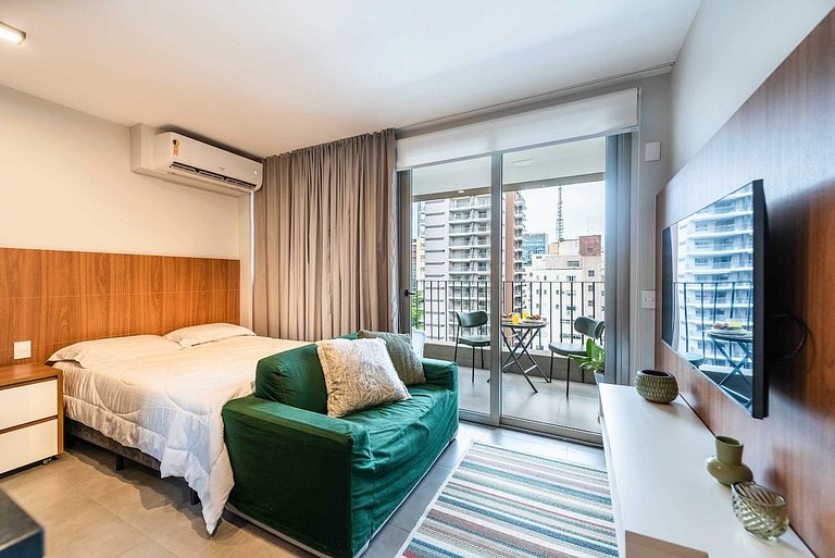 BHaus Jardins VN Melo Alves - Studio Premium com Varanda 13o