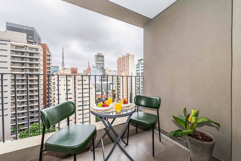 BHaus Jardins VN Melo Alves - Studio Premium com Varanda 13o
