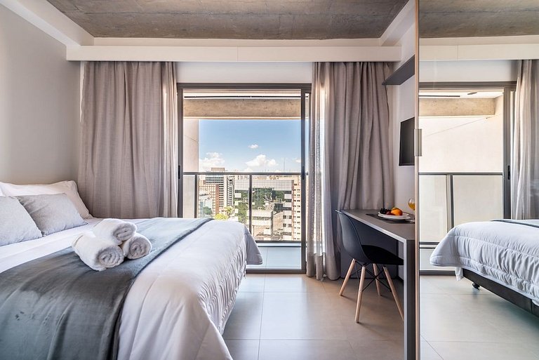 BHaus Paraíso On Paulista - Studio com Varanda e Vista Incrí