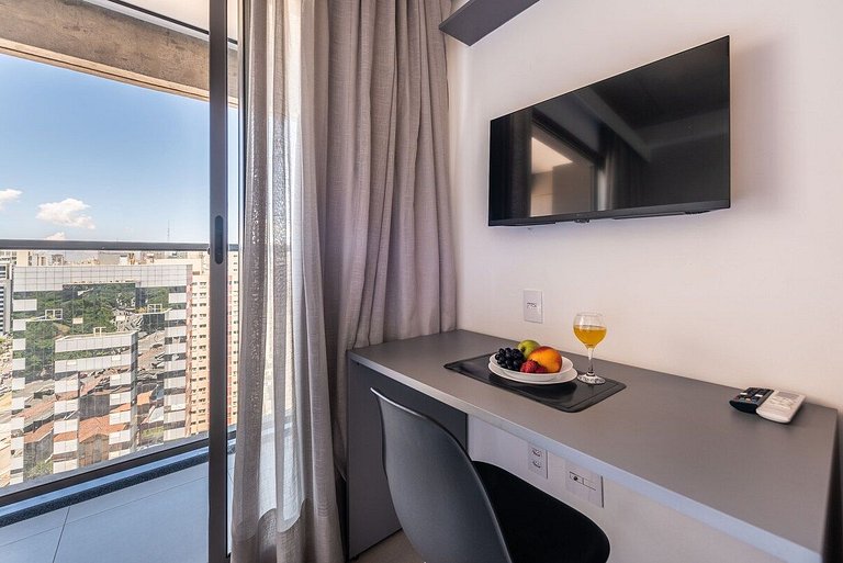 BHaus Paraíso On Paulista - Studio com Varanda e Vista Incrí