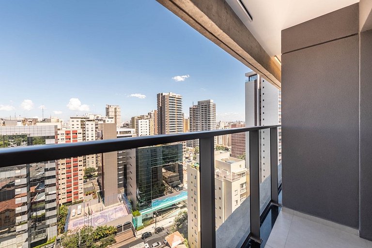 BHaus Paraíso On Paulista - Studio com Varanda e Vista Incrí
