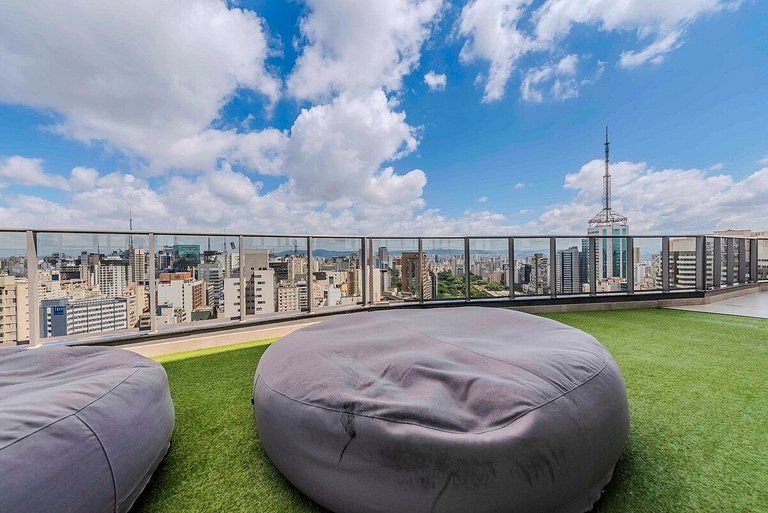 BHaus Paraíso On Paulista - Studio com Varanda e Vista Incrí