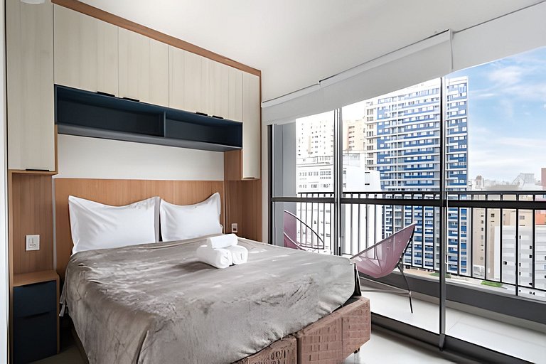BHaus VN Consolação - Studio com Varanda - 14o andar - Condo