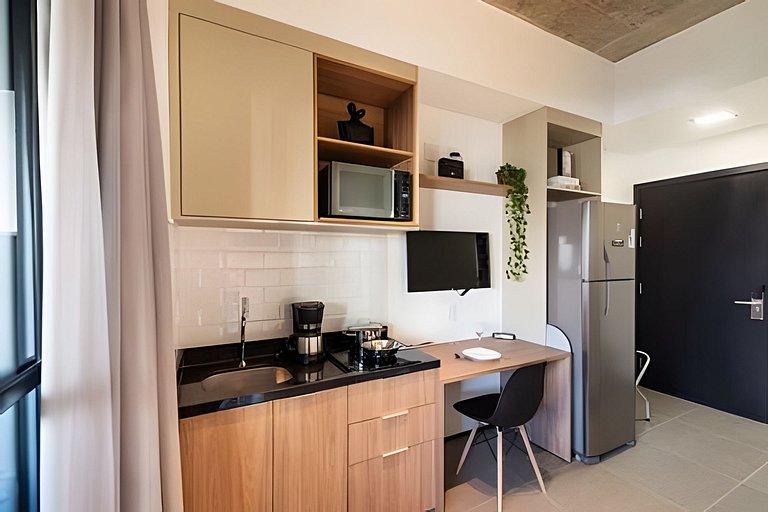 BHaus Brooklin On Florida | Studio Premium com Varanda | 5o