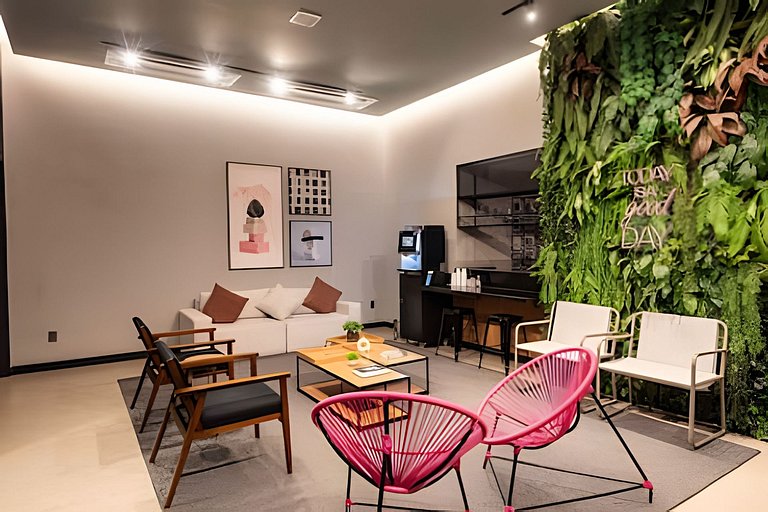BHaus Brooklin On Florida | Studio Premium com Varanda | 5o